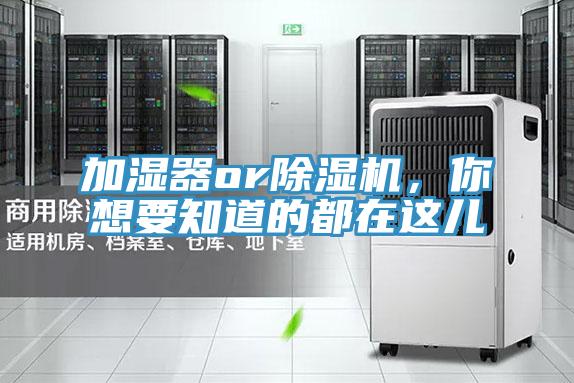 加濕器or除濕機，你想要知道的都在這兒