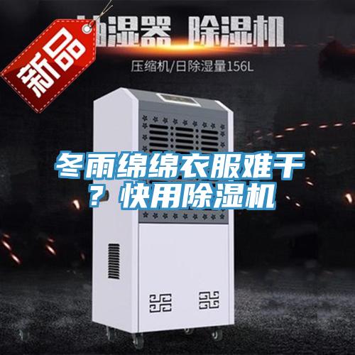 冬雨綿綿衣服難干？快用除濕機