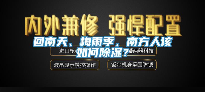回南天、梅雨季，南方人該如何除濕？