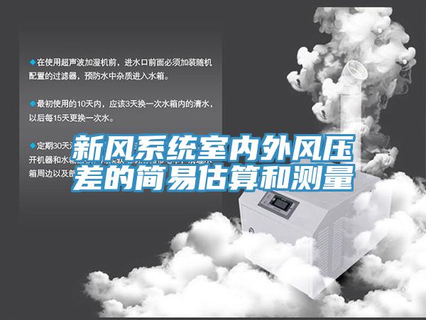 新風系統(tǒng)室內外風壓差的簡易估算和測量