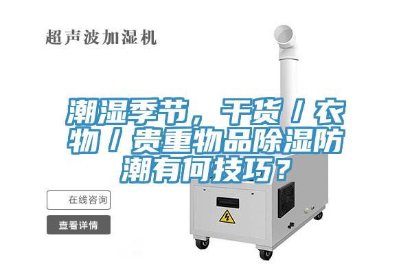 潮濕季節(jié)，干貨／衣物／貴重物品除濕防潮有何技巧？