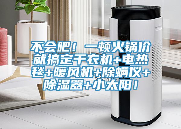 不會吧！一頓火鍋價就搞定干衣機+電熱毯+暖風機+除螨儀+除濕器+小太陽！