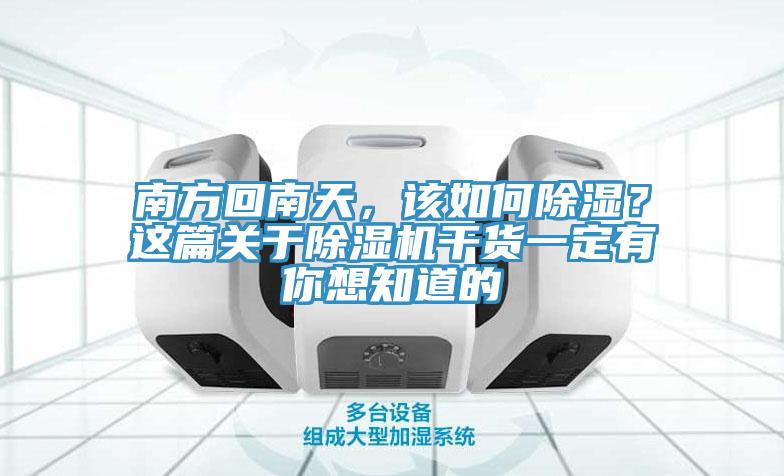南方回南天，該如何除濕？這篇關于除濕機干貨一定有你想知道的