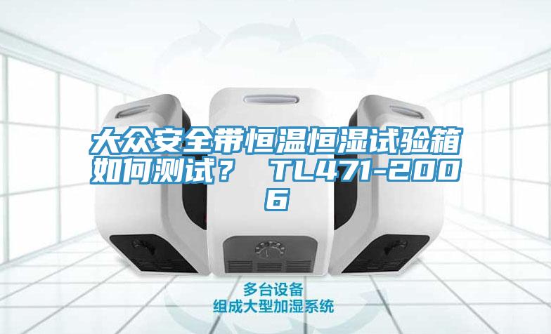 大眾安全帶恒溫恒濕試驗箱如何測試？ TL471-2006