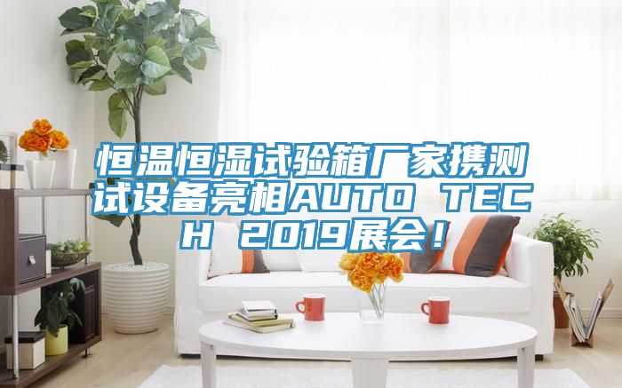 恒溫恒濕試驗箱廠家攜測試設(shè)備亮相AUTO TECH 2019展會！