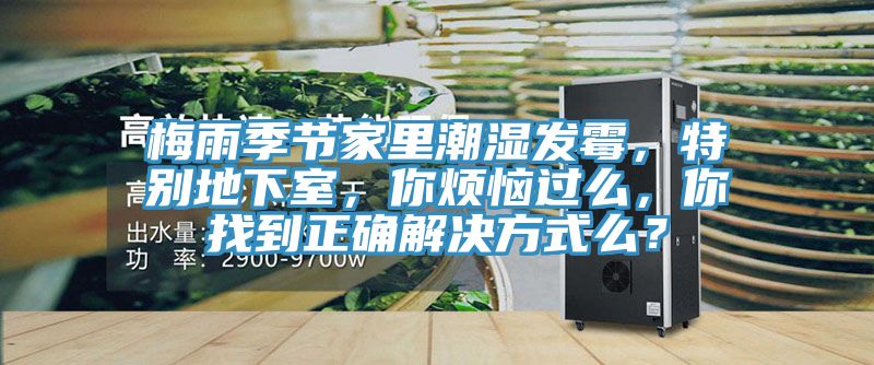 梅雨季節(jié)家里潮濕發(fā)霉，特別地下室，你煩惱過(guò)么，你找到正確解決方式么？