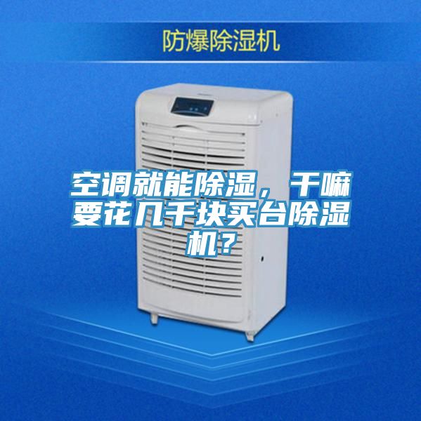 空調(diào)就能除濕，干嘛要花幾千塊買臺(tái)除濕機(jī)？