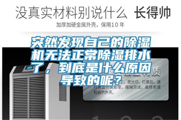突然發(fā)現(xiàn)自己的除濕機(jī)無法正常除濕排水了，到底是什么原因?qū)е碌哪兀?></div>
								<div   id=