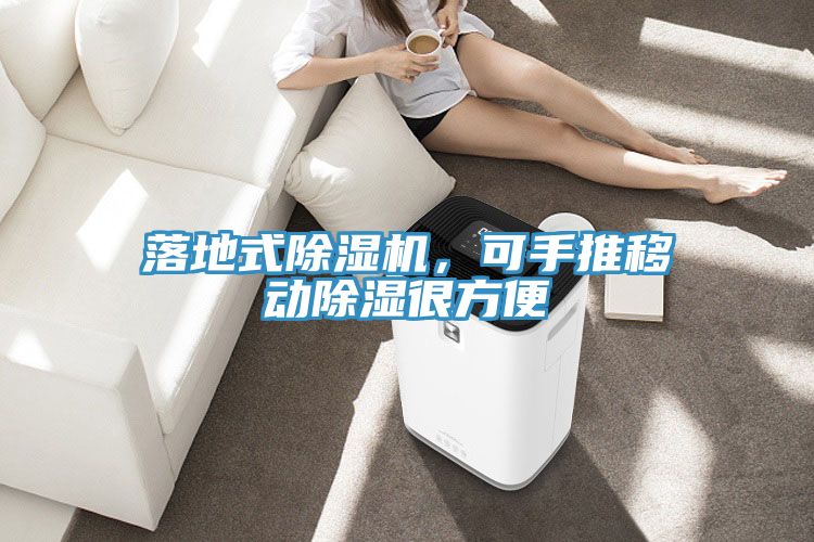 落地式除濕機(jī)，可手推移動(dòng)除濕很方便