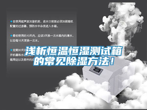 淺析恒溫恒濕測(cè)試箱的常見(jiàn)除濕方法！