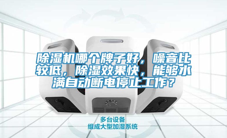 除濕機(jī)哪個(gè)牌子好，噪音比較低，除濕效果快，能夠水滿自動(dòng)斷電停止工作？