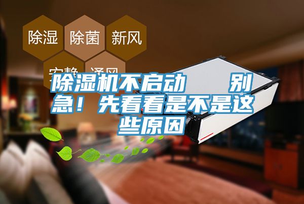 除濕機(jī)不啟動(dòng)   別急！先看看是不是這些原因