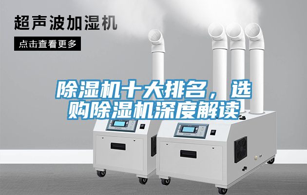 除濕機十大排名，選購除濕機深度解讀
