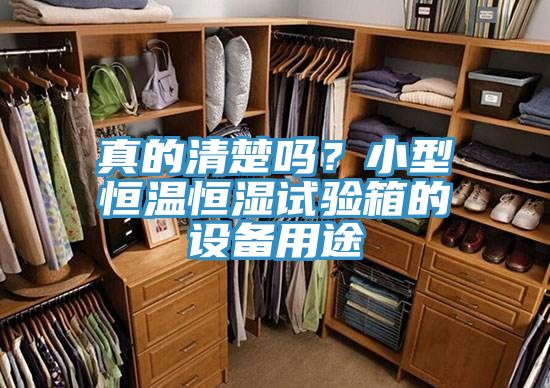 真的清楚嗎？小型恒溫恒濕試驗箱的設(shè)備用途