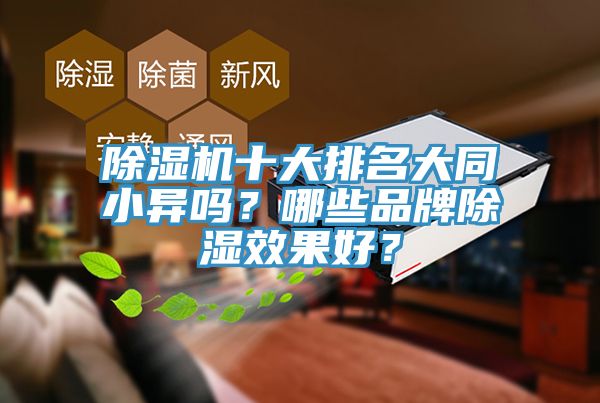 除濕機(jī)十大排名大同小異嗎？哪些品牌除濕效果好？